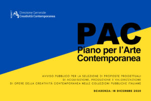 MiBACT - PIANO PER L’ARTE CONTEMPORANEA 2020